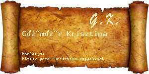Gömör Krisztina névjegykártya