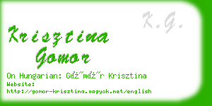 krisztina gomor business card